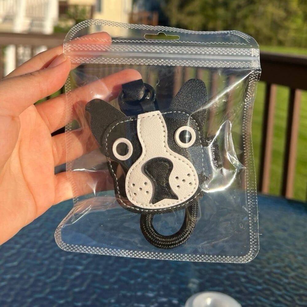 Cute French Bulldog Dog Face Keychain & Bag Charm NEW